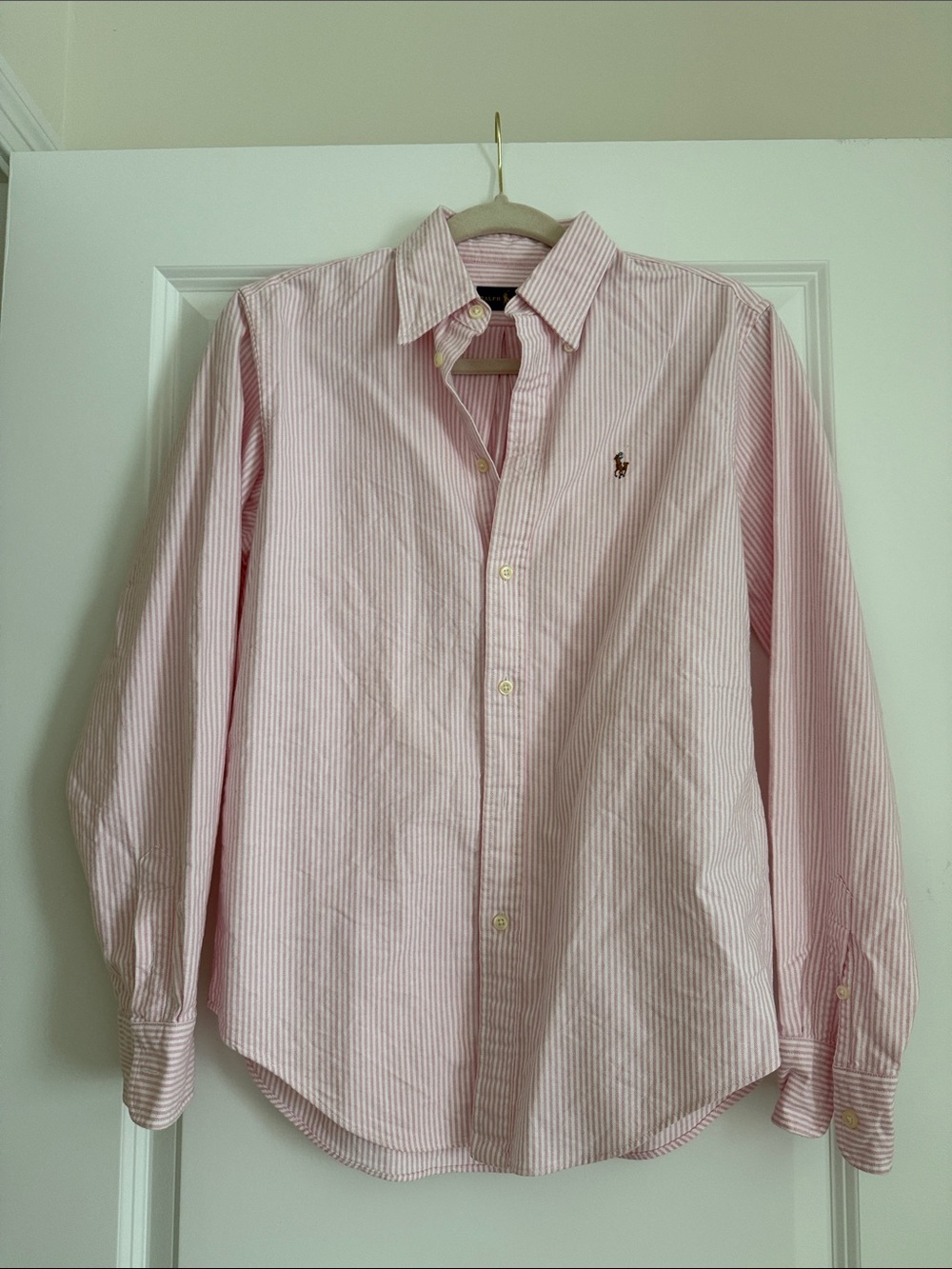 Polo by Ralph Lauren Light Pink Striped Button-Down Shirt